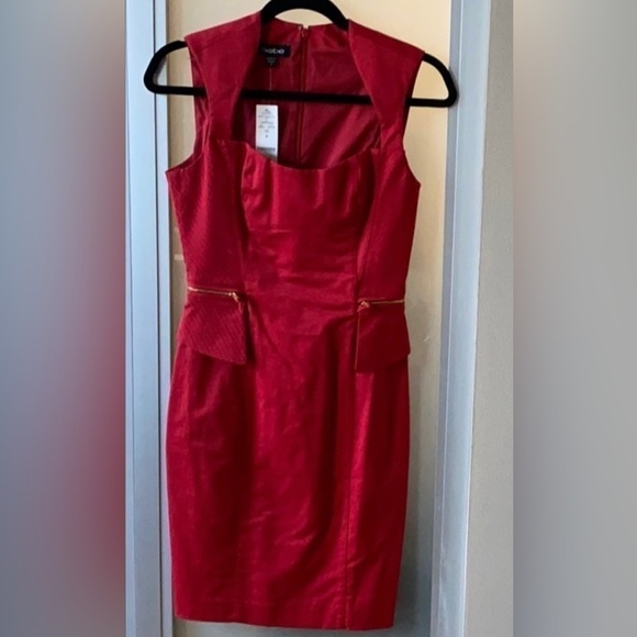 BEBE Peplum Bodycon Sleeveless Dress - Picture 4 of 4